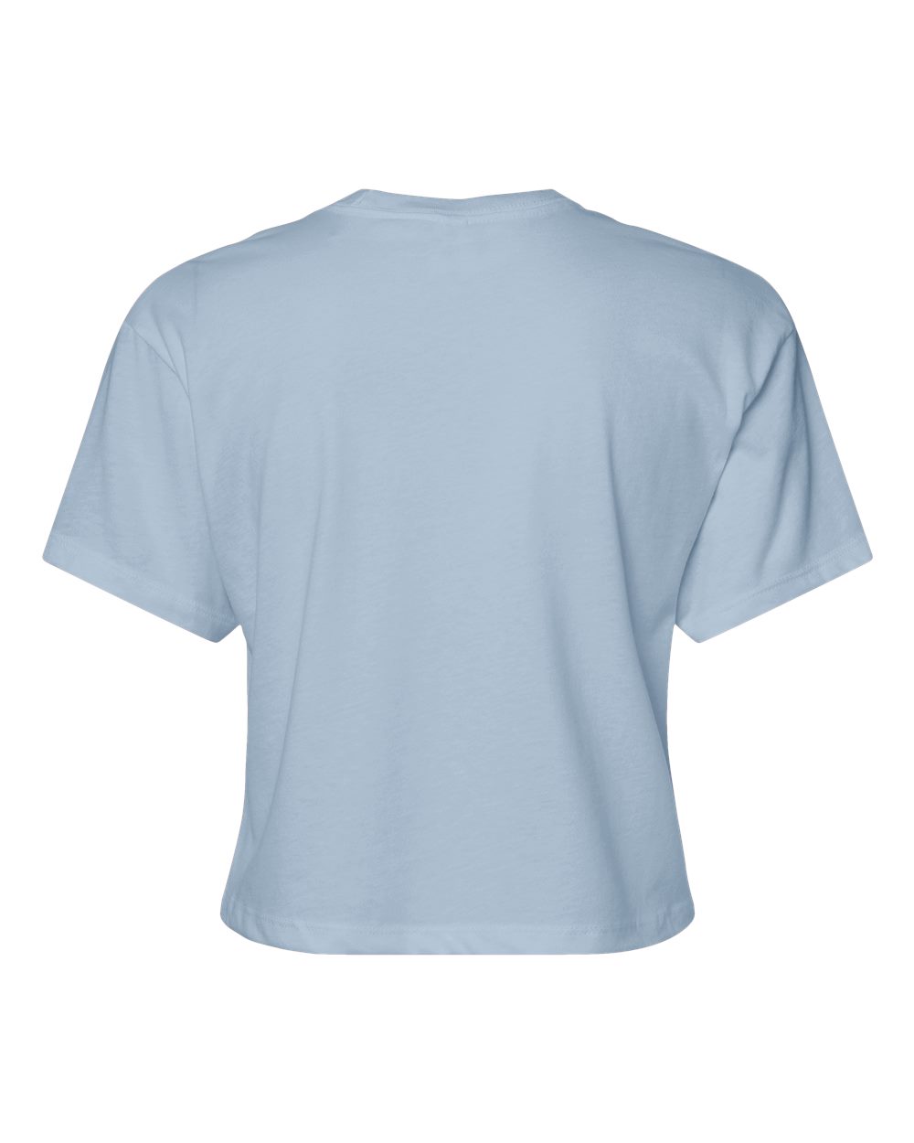 Rear View of Stonewash Denim Women&#39;s Ideal Crop Top - 1580