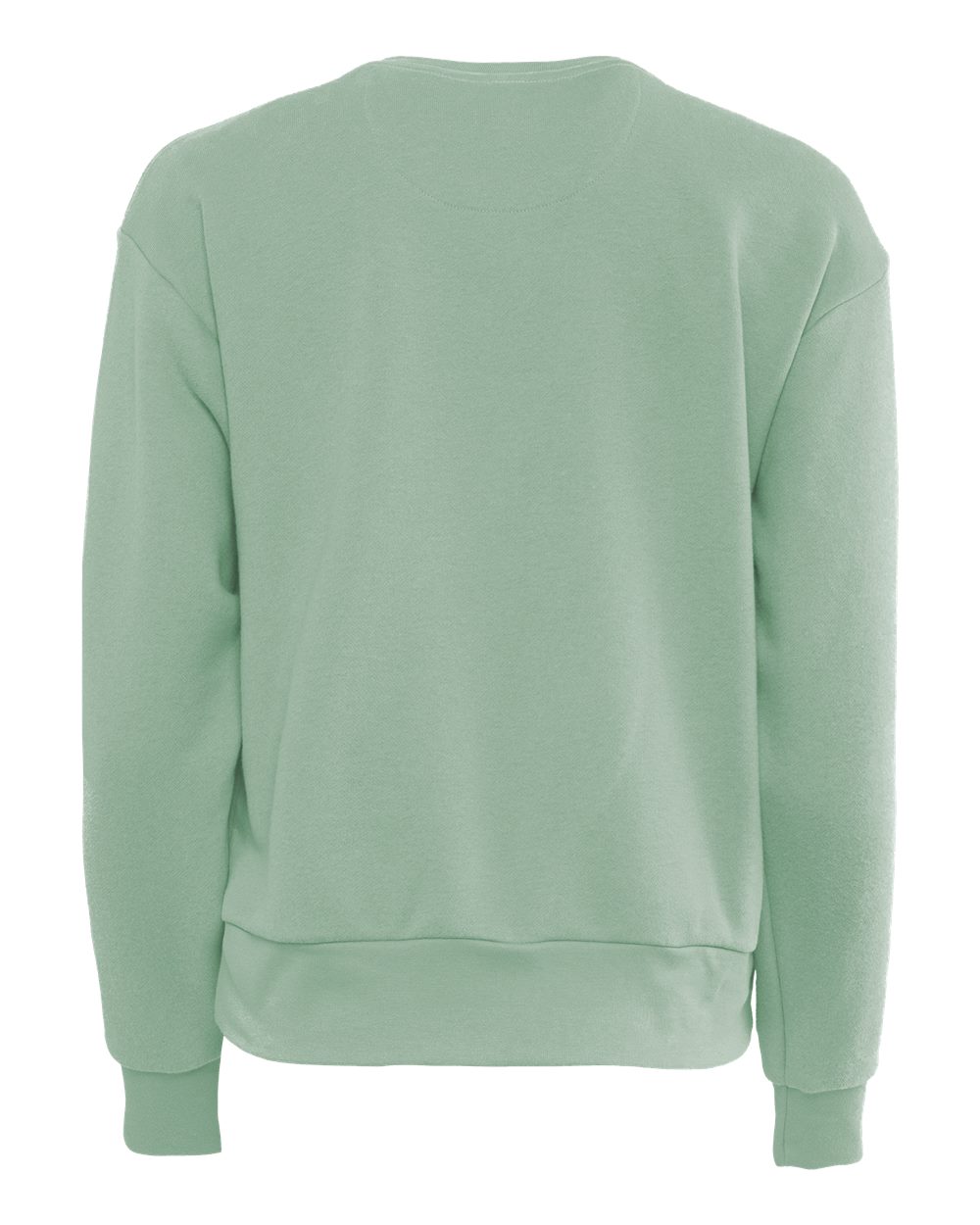Rear View of Stonewash Green Women&#39;s Laguna Sueded Sweatshirt - 9084