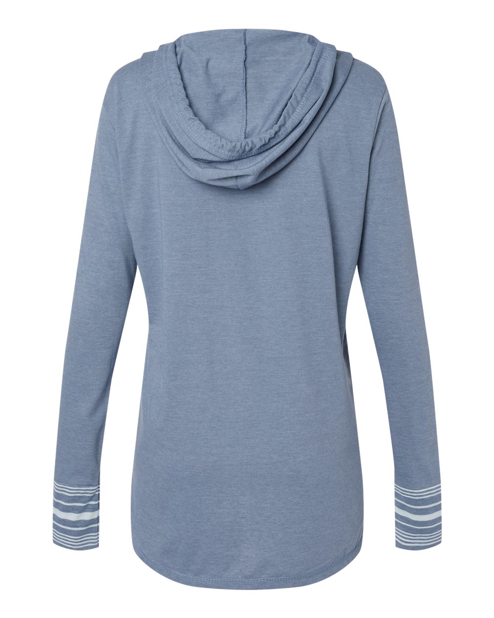 Front View of Stonewash Women's Heathered Jersey Hooded Tunic - W19439