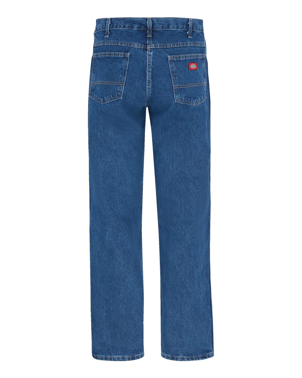 Front View of Stonewashed Indigo Blue - 32I 5-Pocket Jeans - 1329