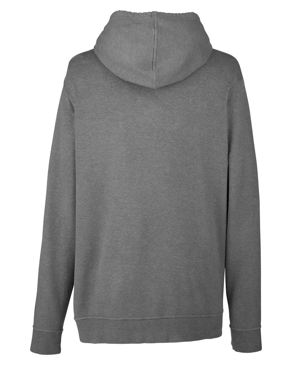 Rear View of Stonework Grey Unisex Hemp Hero Hooded Sweatshirt - EC950 plain