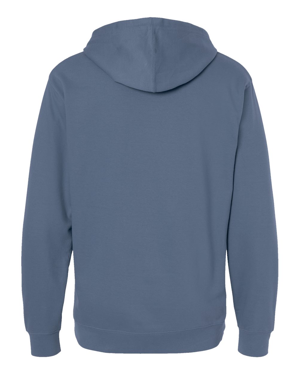 Front View of Storm Blue Midweight Hooded Sweatshirt - SS4500