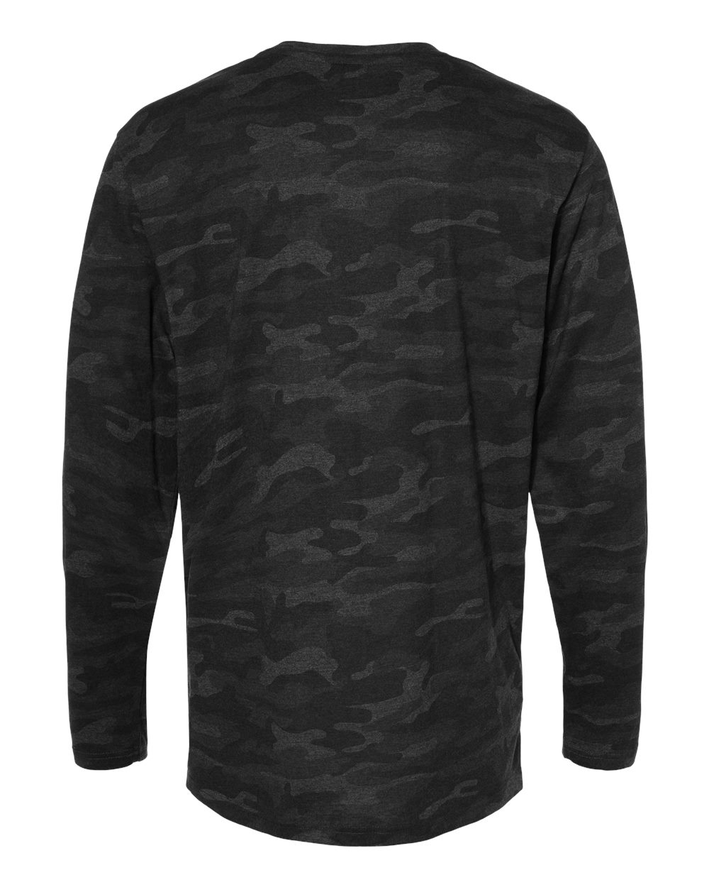 Front View of Storm Camo Fine Jersey Long Sleeve Tee - 6918