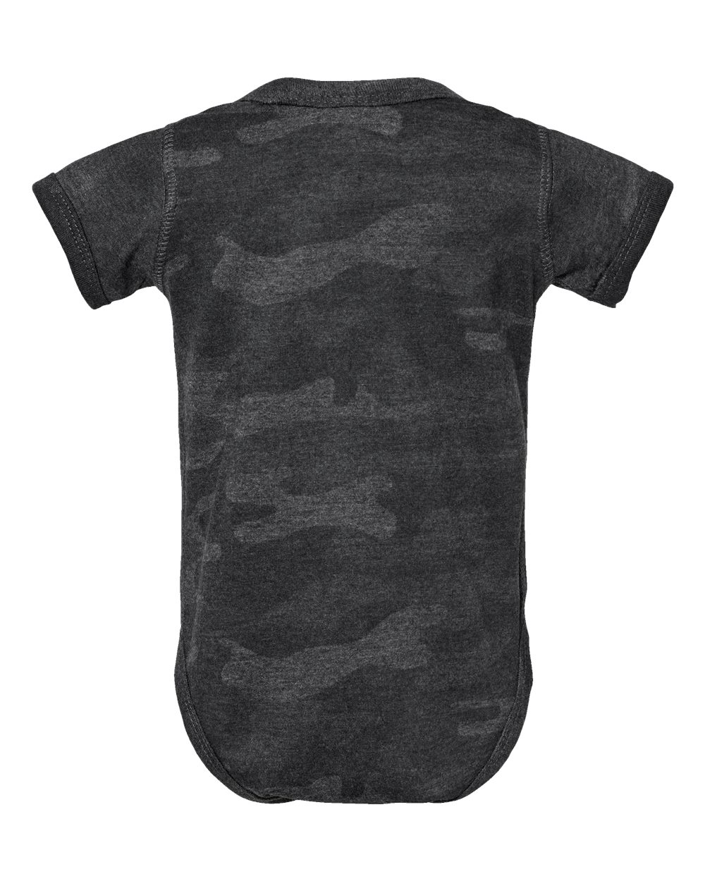 Front View of Storm Camo Infant Fine Jersey Bodysuit - 4424