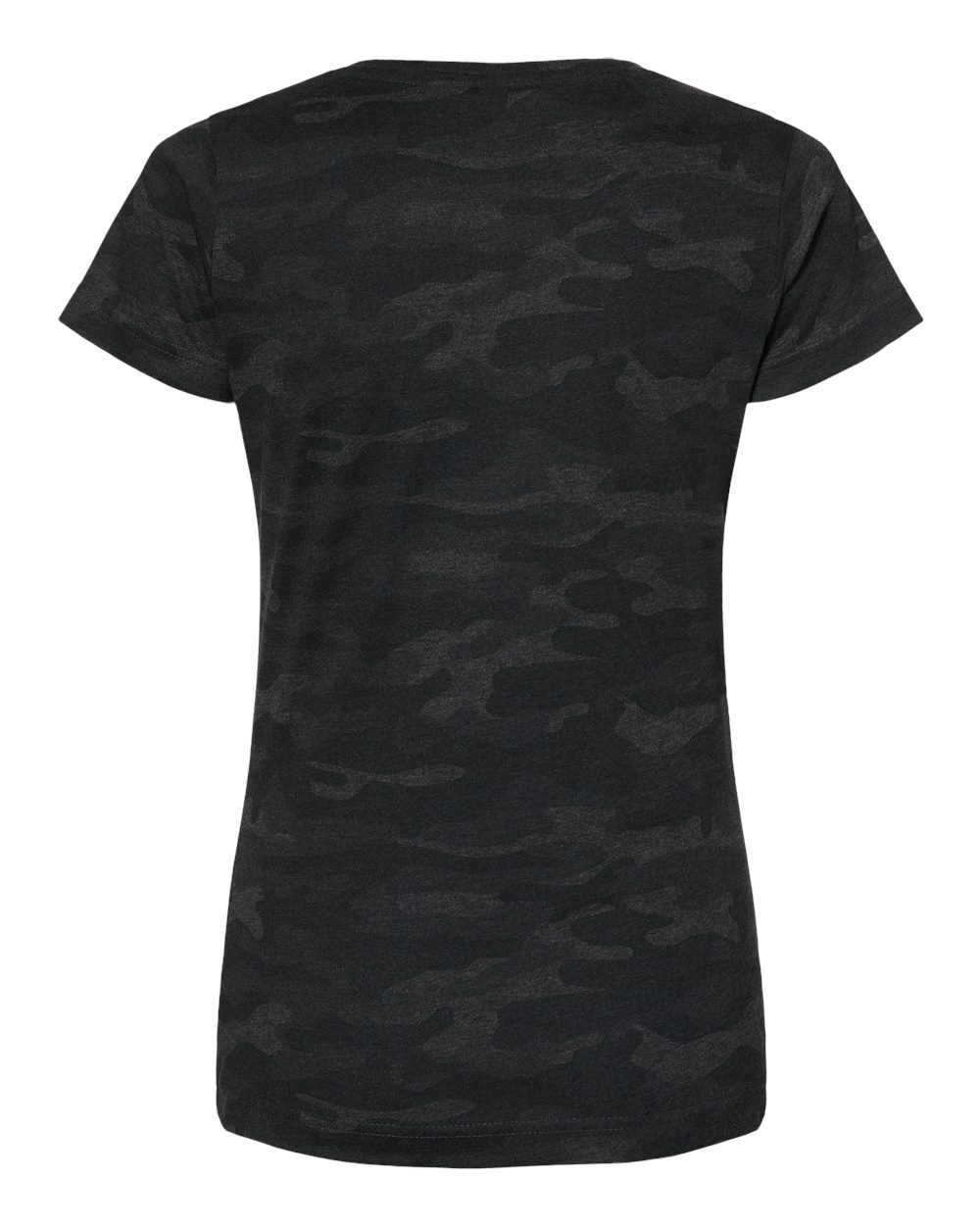 Front View of Storm Camo Women's Fine Jersey Tee - 3516