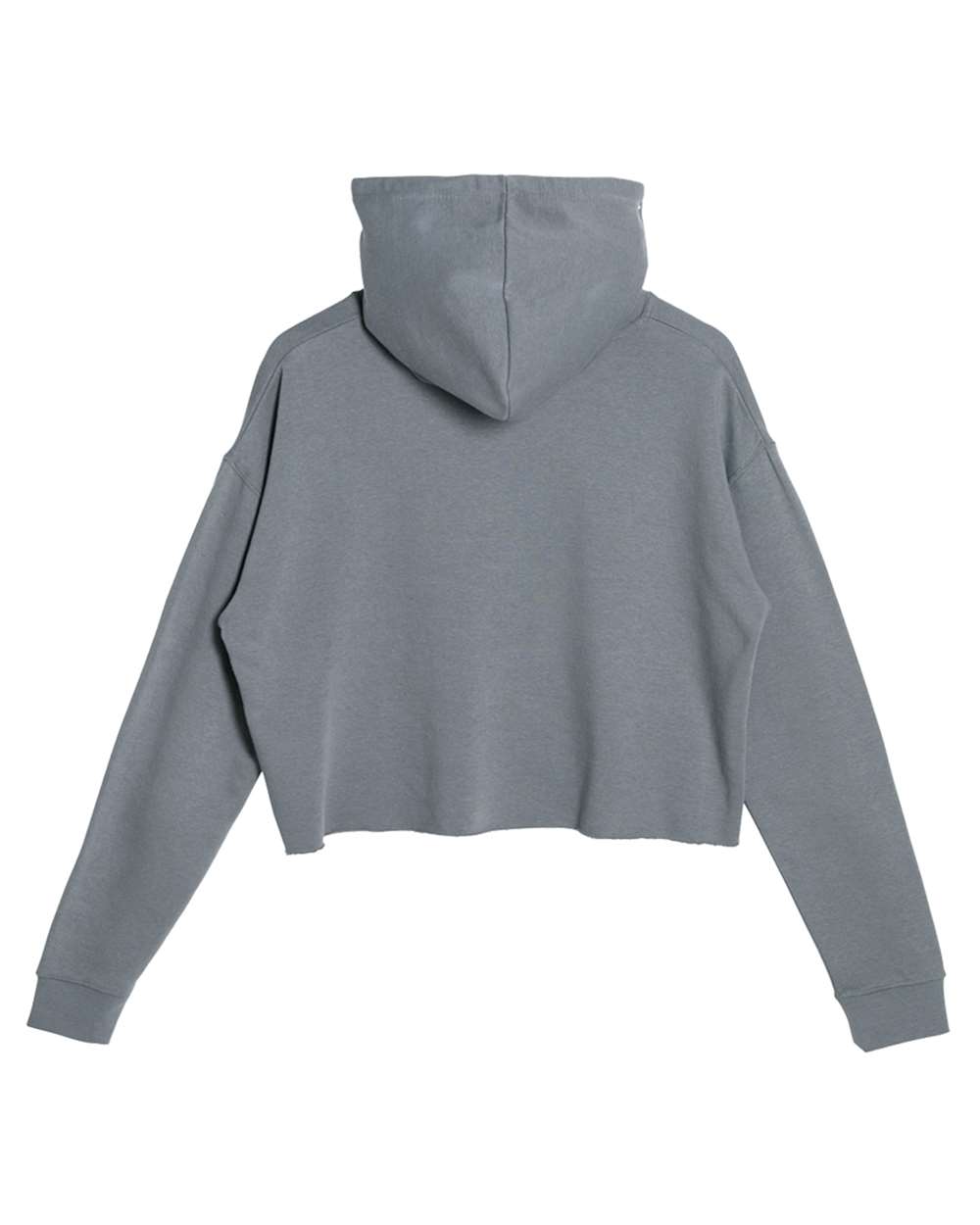 Rear View of Storm Women&#39;s Cropped Fleece Hooded Sweatshirt - LS12000
