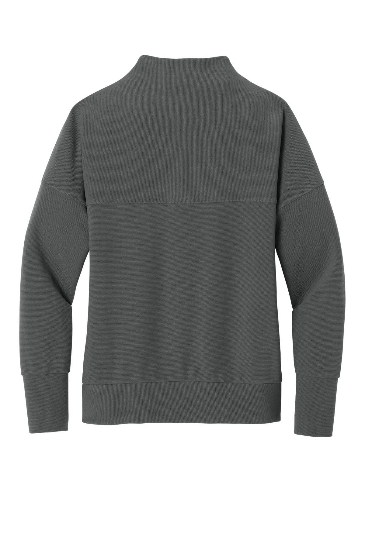 Front View of StormGrey Mercer+Mettle Women's Linear Texture 1/4-Zip MM3041