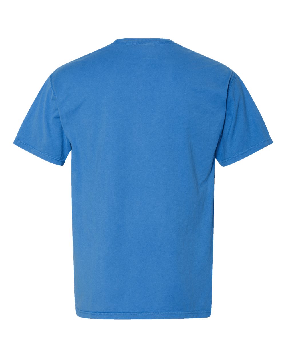 Front View of Summer Sky Blue Garment-Dyed Pocket T-Shirt - GDH150