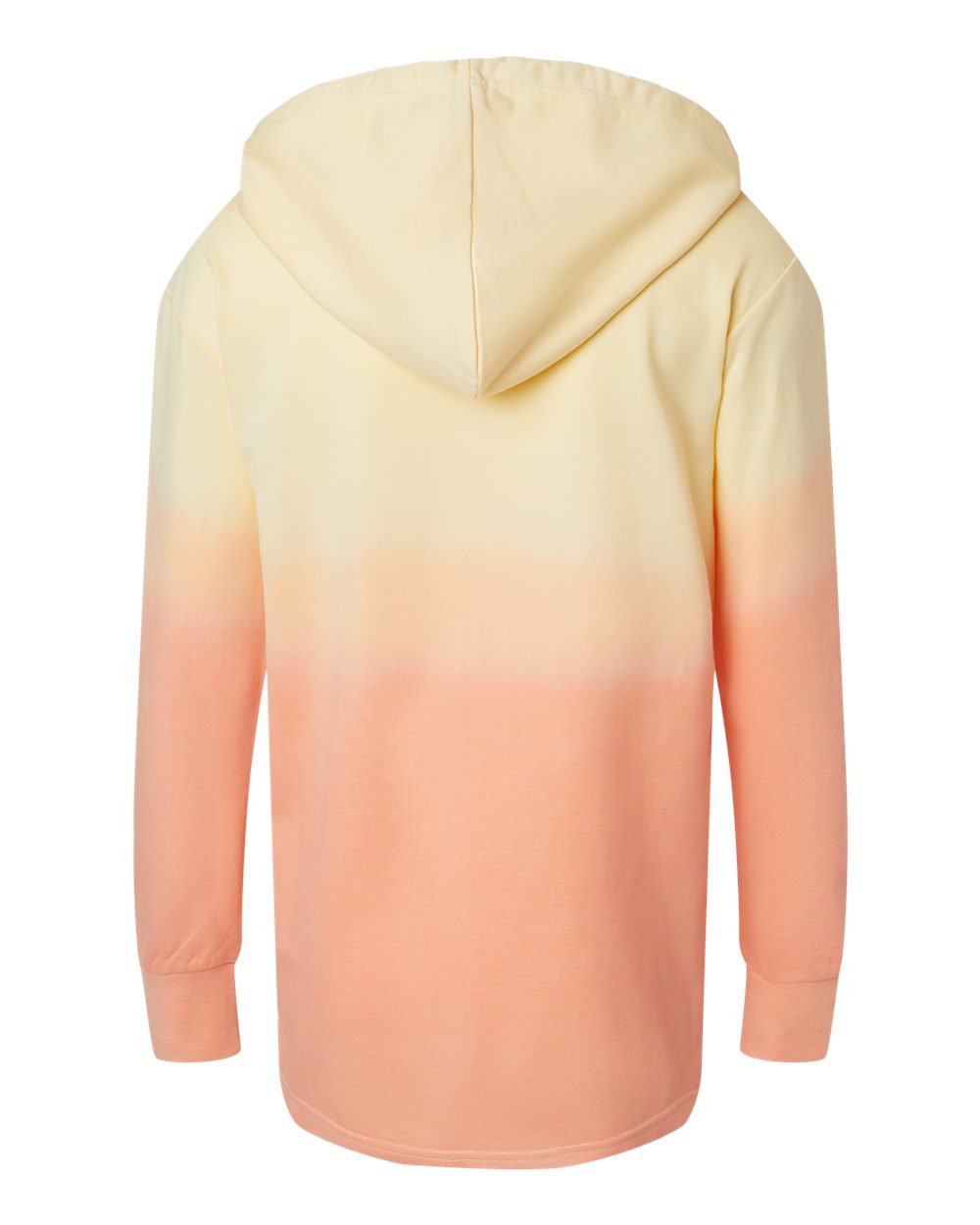 Front View of Sunray/ Creamsicle Women's French Terry Ombré Hooded Sweatshirt - W20185