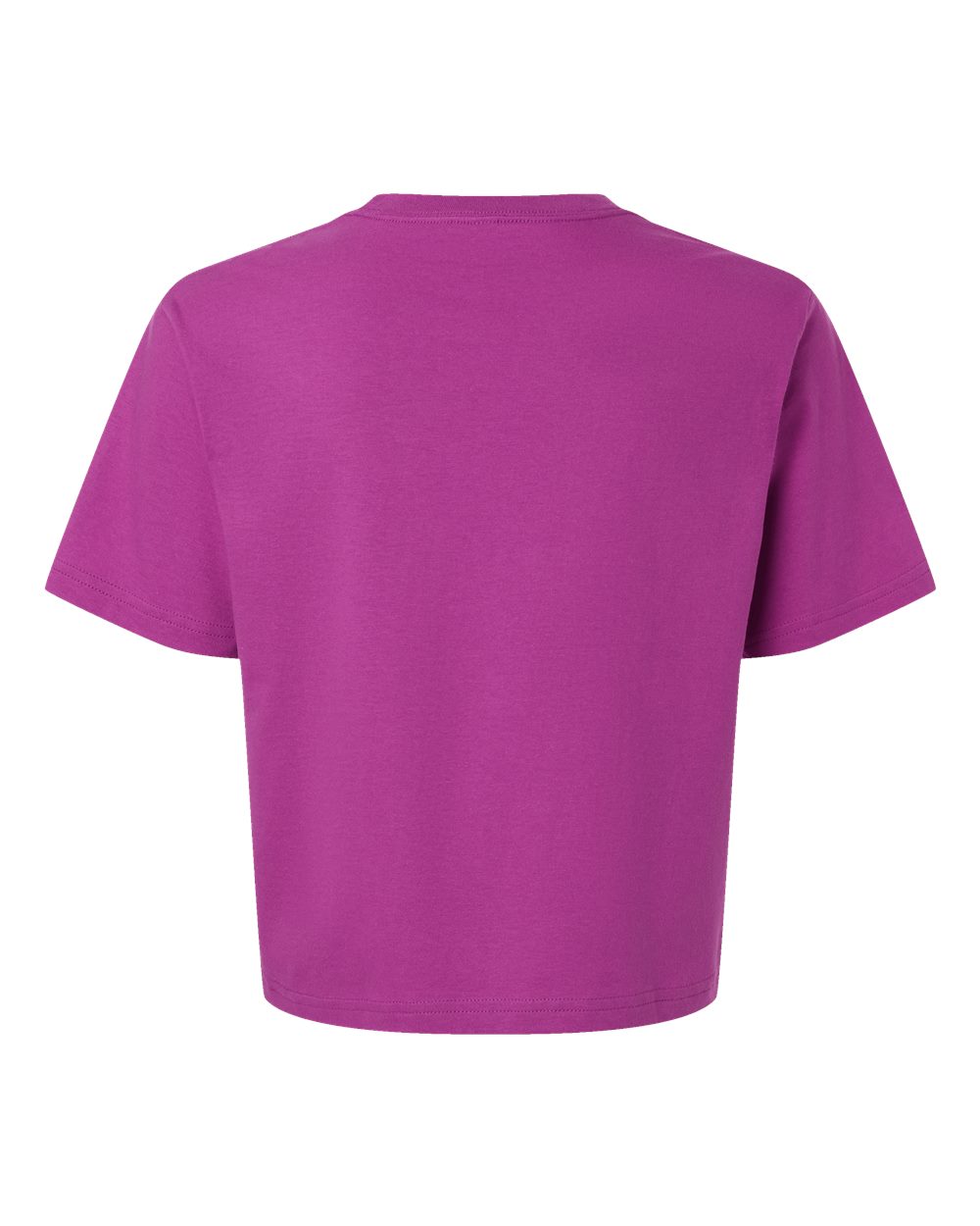 Rear View of Super Pink Women&#39;s Fine Jersey Boxy Tee - 102
