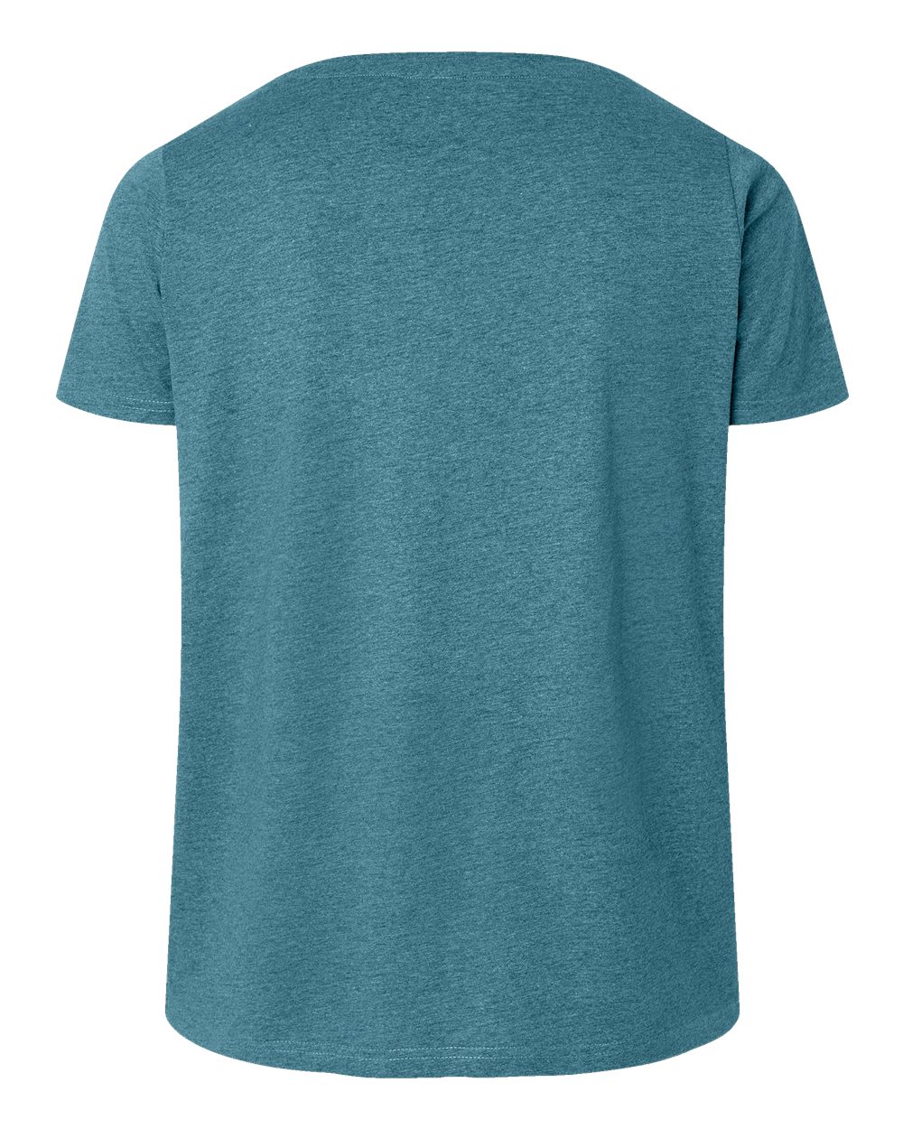 Front View of Surf Blackout Curvy Collection Women's Fine Jersey V-Neck Tee - 3817