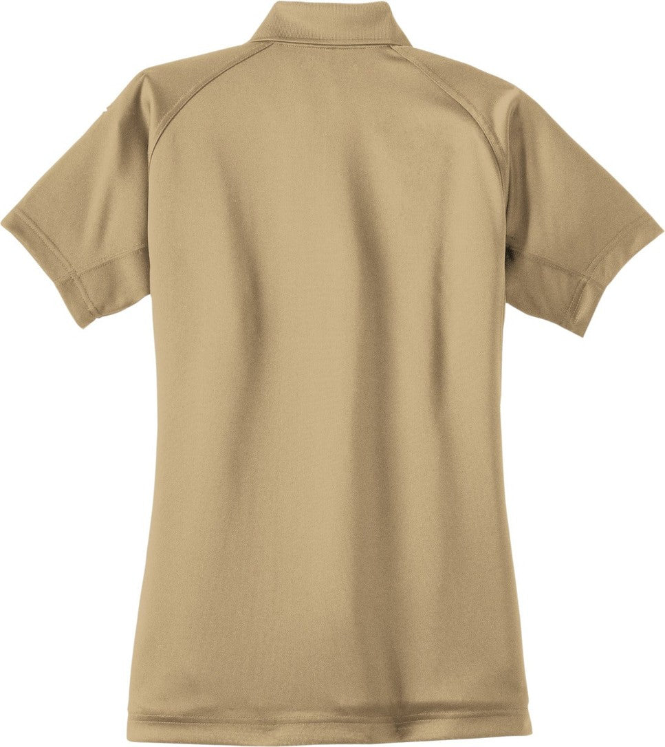 Front View of Tan CornerStone Women's Select Snag-Proof Tactical Polo. CS411