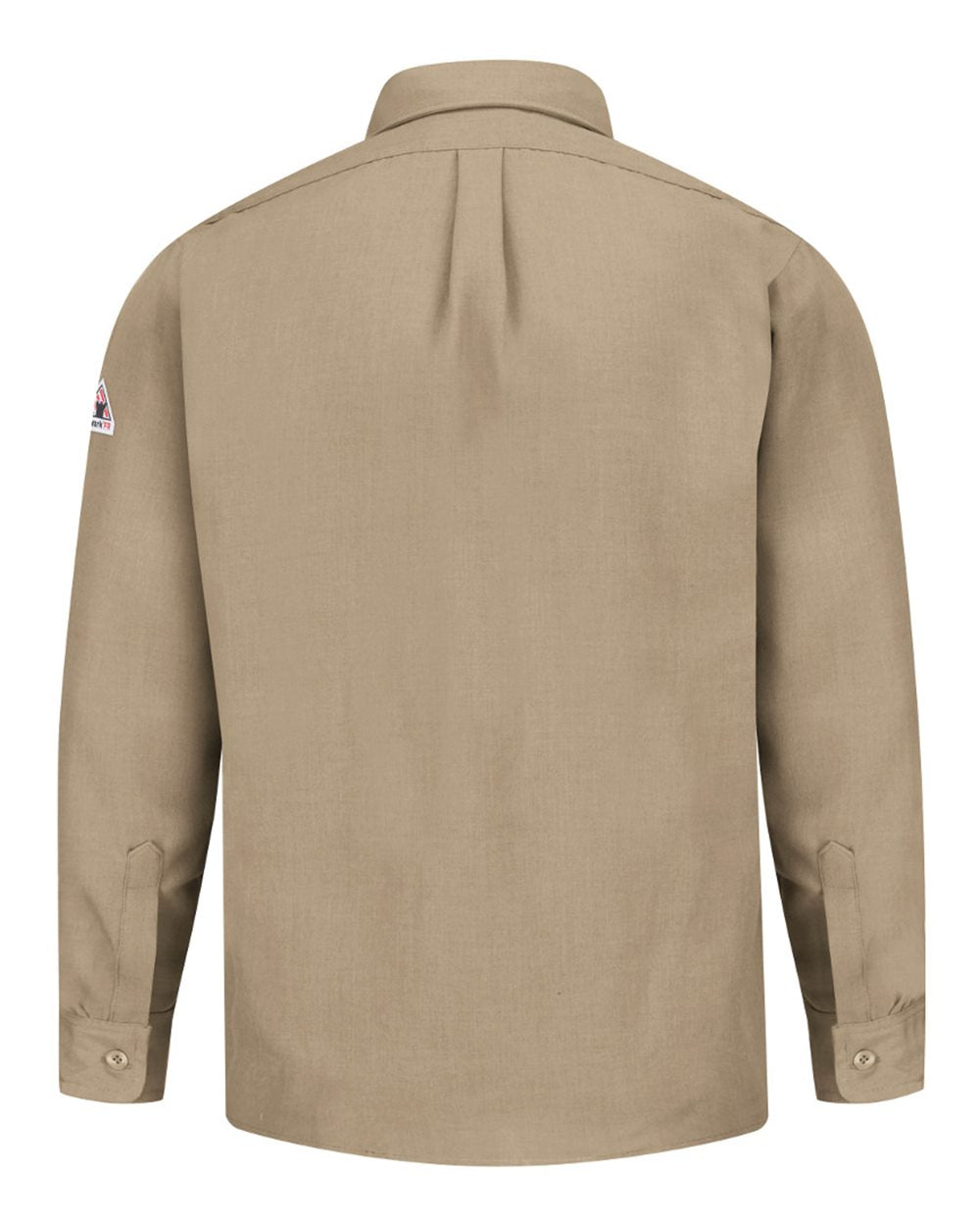 Rear View of Tan Uniform Shirt Nomex® IIIA - SND2 plain