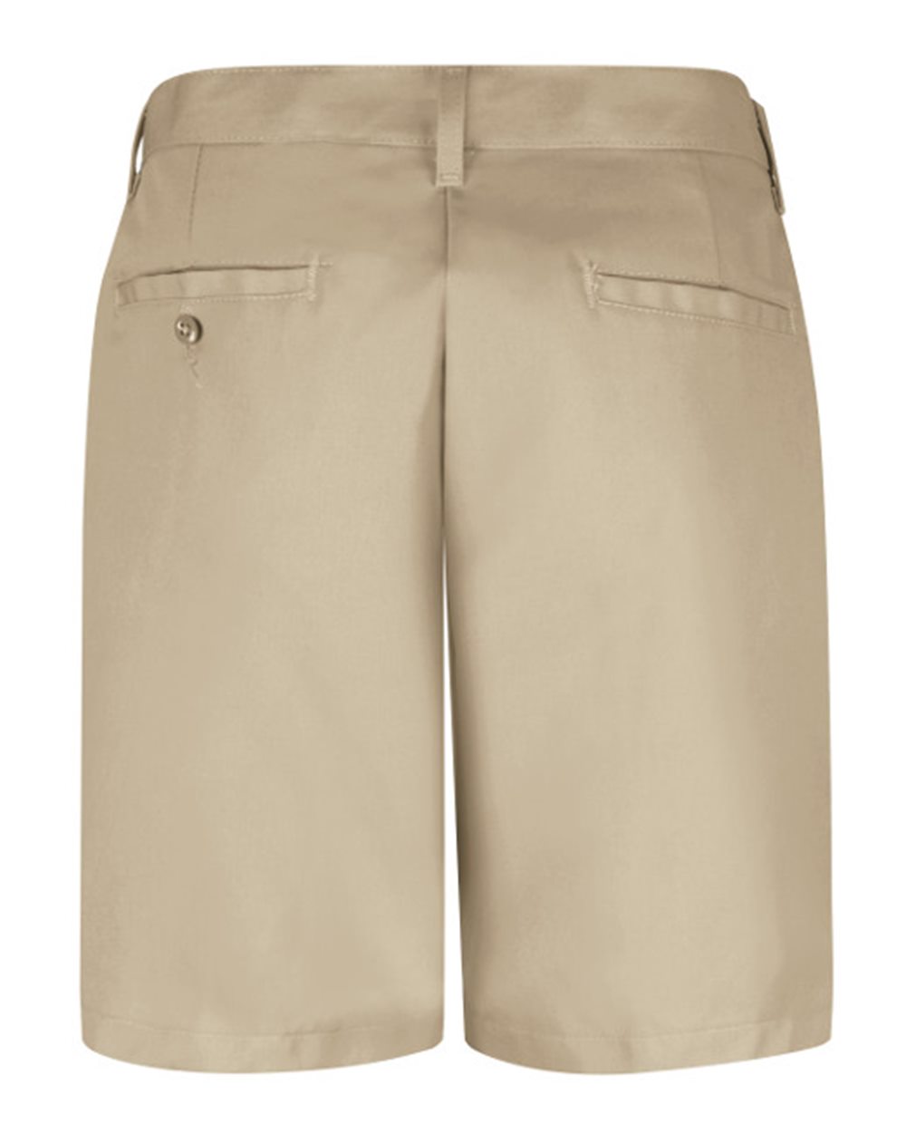 Front View of Tan Women's Plain Front Shorts, 8 Inch Inseam - PT27