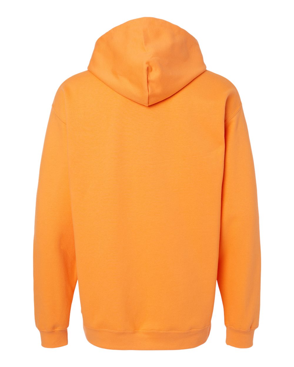 Front View of Tangerine Softstyle® Midweight Hooded Sweatshirt - SF500