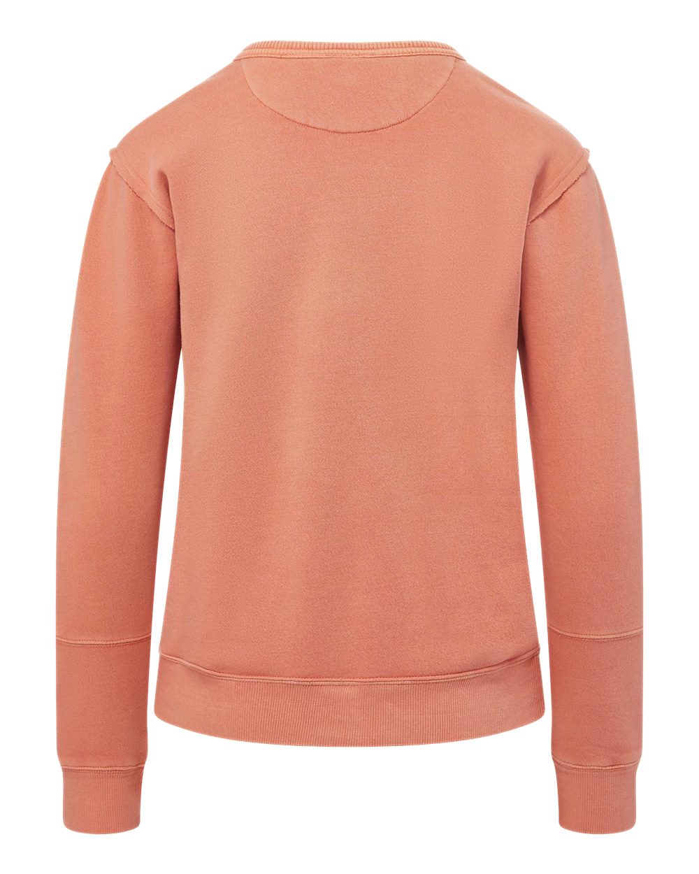 Rear View of Tangy Tangerine Women's Coastal Color™ Sweatshirt - W25167 plain