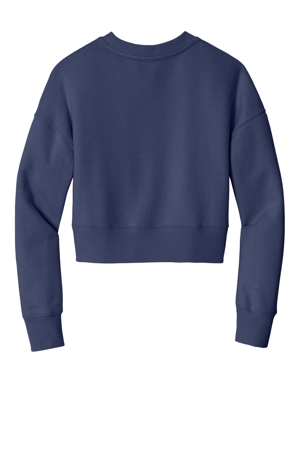 Front View of Tanzanite District Women's Perfect Weight Fleece Cropped Crew DT1105