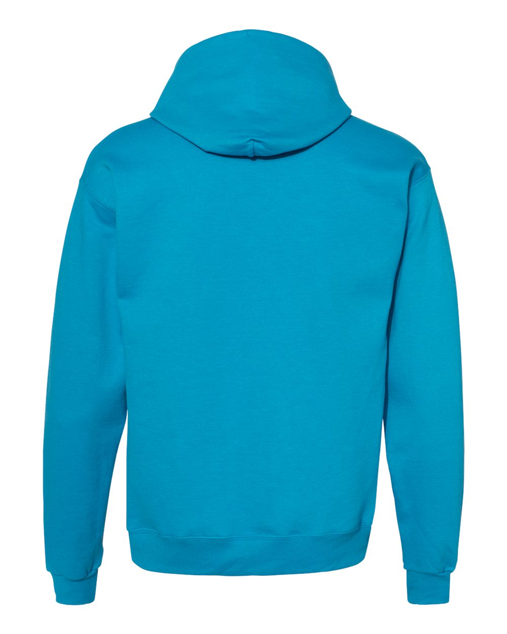 Front View of Teal Ecosmart® Hooded Sweatshirt - P170