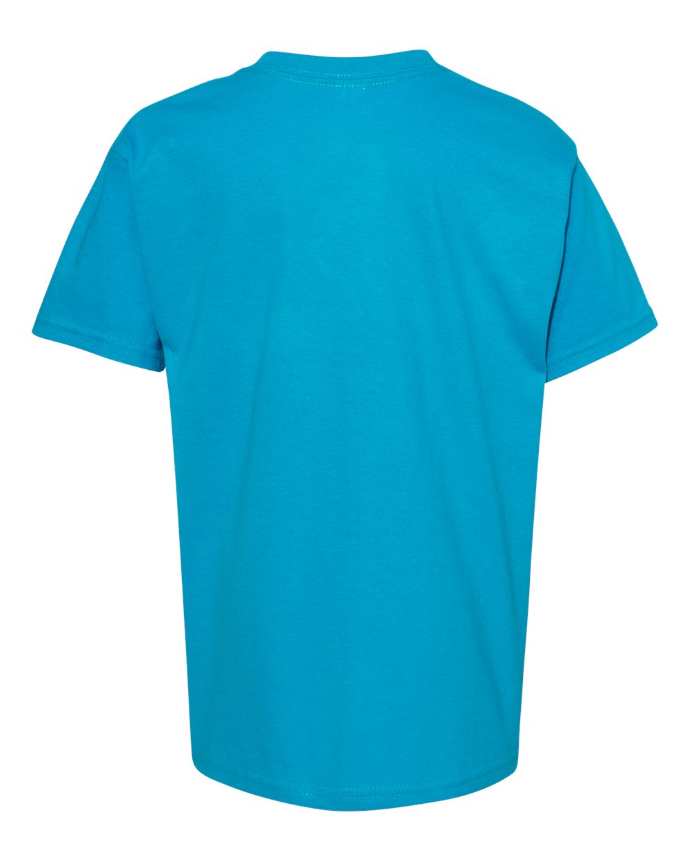 Front View of Teal Essential-T Youth T-Shirt - 5480