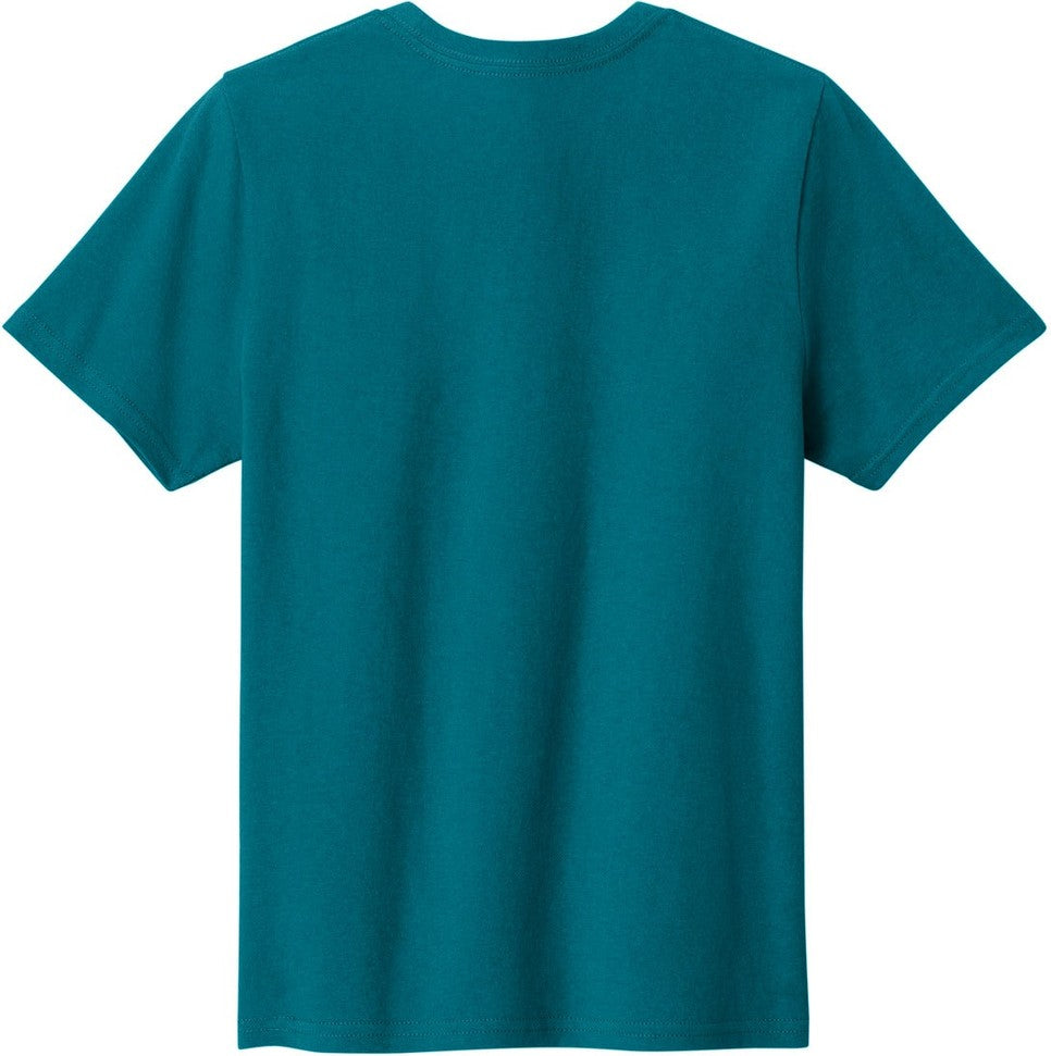 Front View of Teal Port & Co Youth Easy Cotton Tee PC43Y