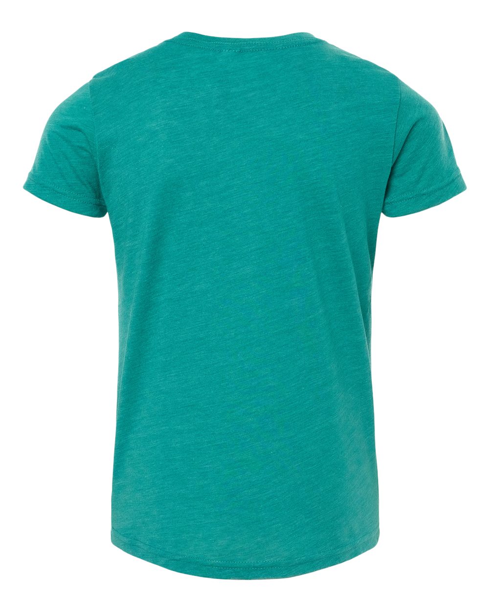 Front View of Teal Triblend Youth Triblend Tee - 3413Y
