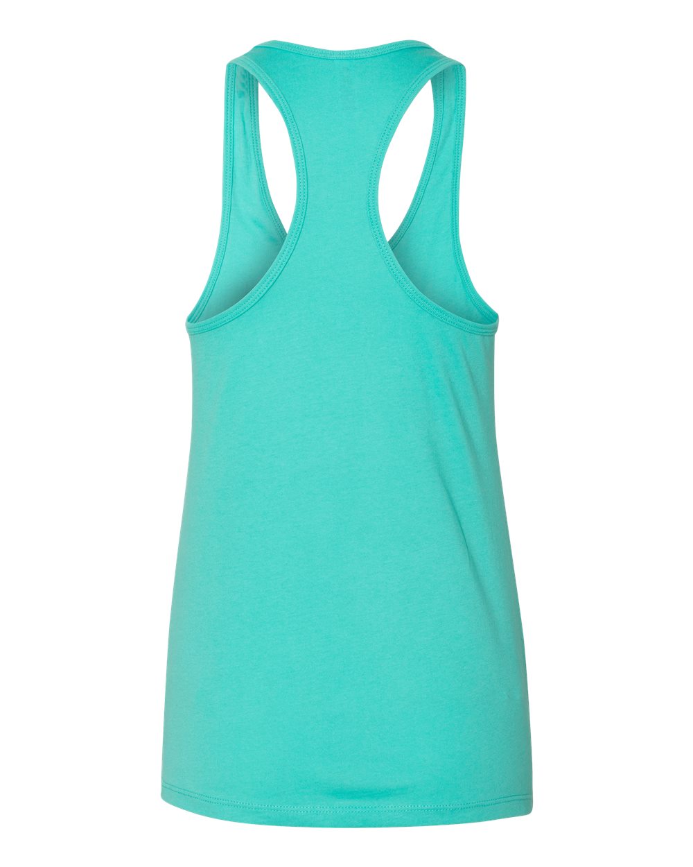 Rear View of Teal Women&#39;s Jersey Racerback Tank - 6008