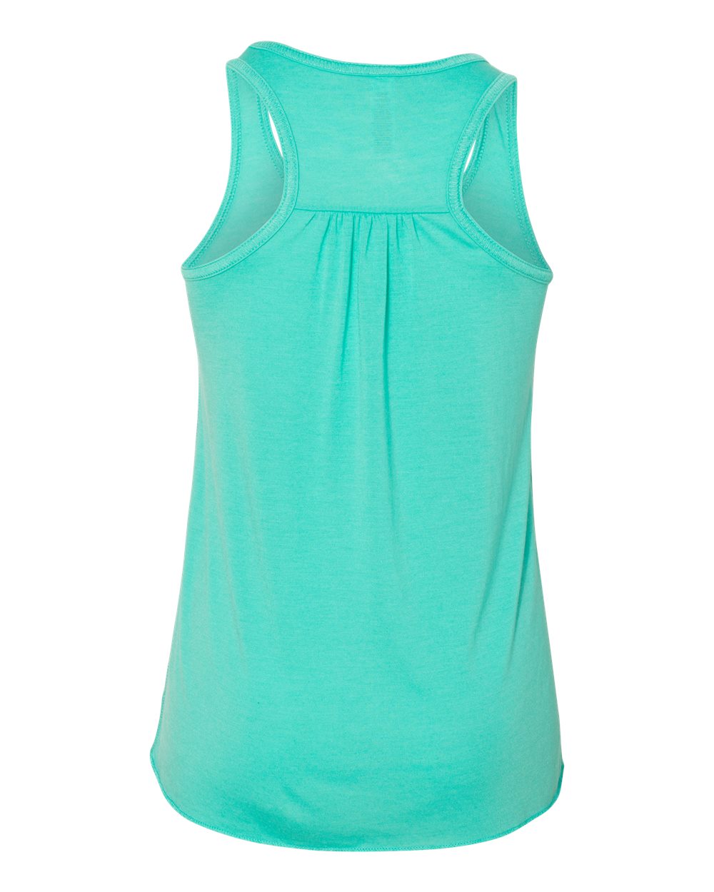 Front View of Teal Youth Flowy Racerback Tank - 8800Y
