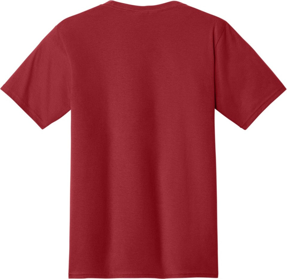 Front View of Team Cardinal Port & Co Fan Favorite Tee. PC450