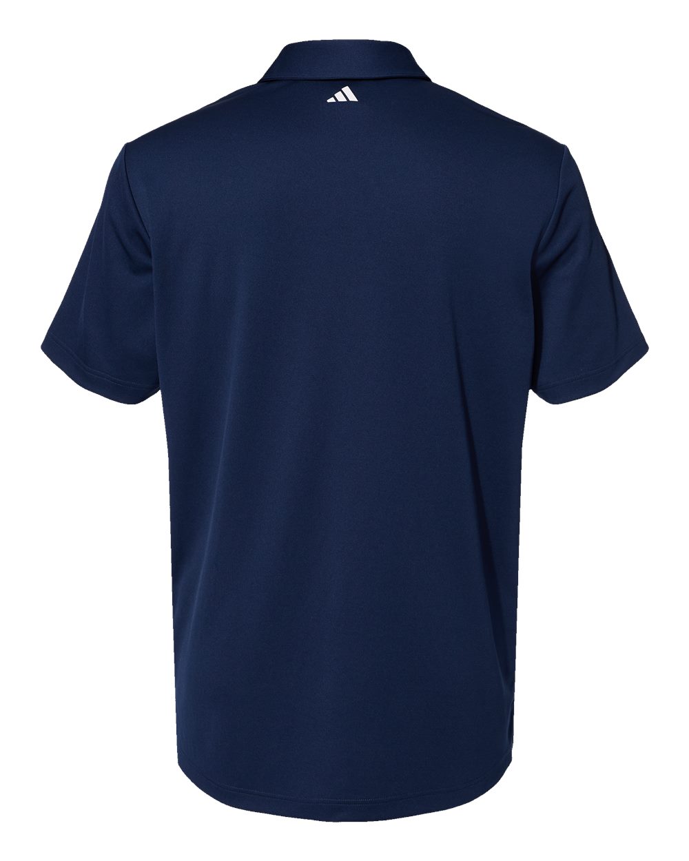 Rear View of Team Navy Blue/ White Floating 3-Stripes Polo - A480