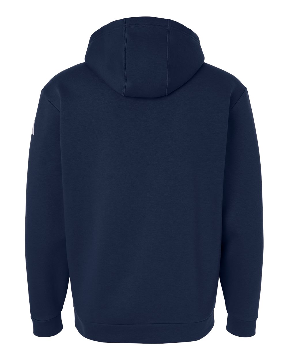 Front View of Team Navy Blue/ White Men's Fleece Hooded Sweatshirt - AT203 plain