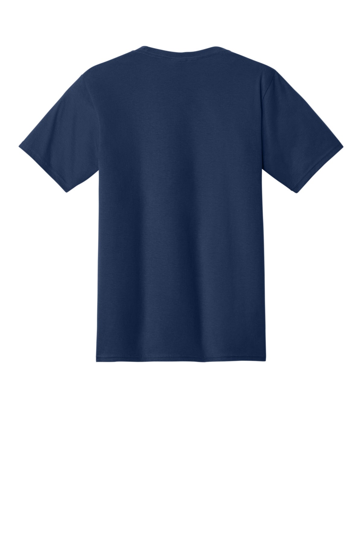 Front View of Team Navy Port & Co Fan Favorite Tee. PC450