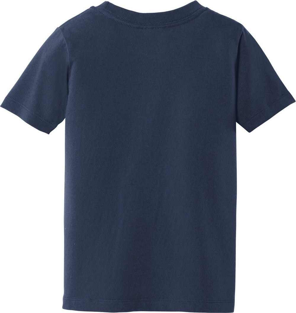 Front View of Team Navy Port & Co Toddler Fan Favorite Tee. PC450TD