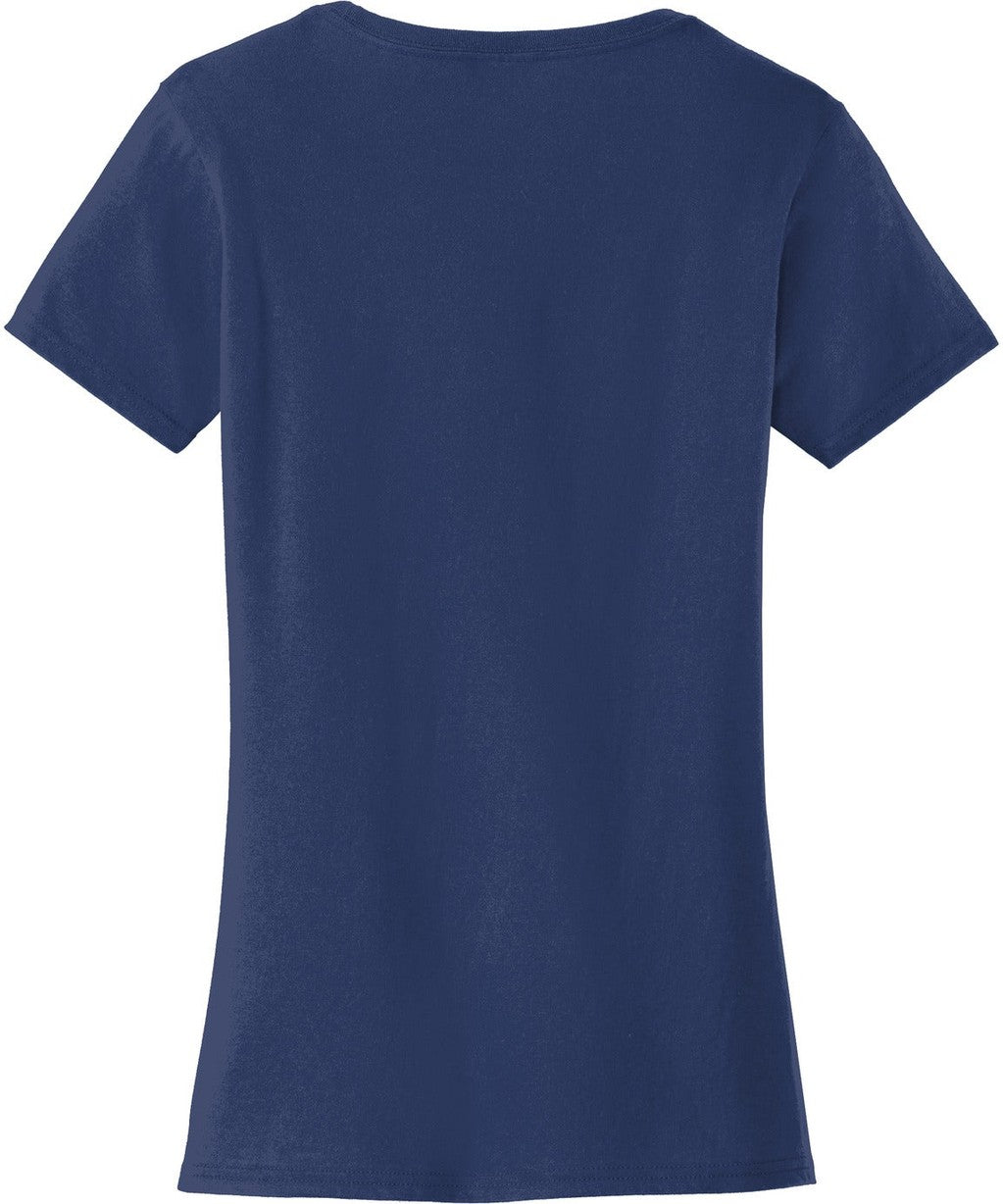 Front View of Team Navy Port & Co Women's Fan Favorite Tee. LPC450