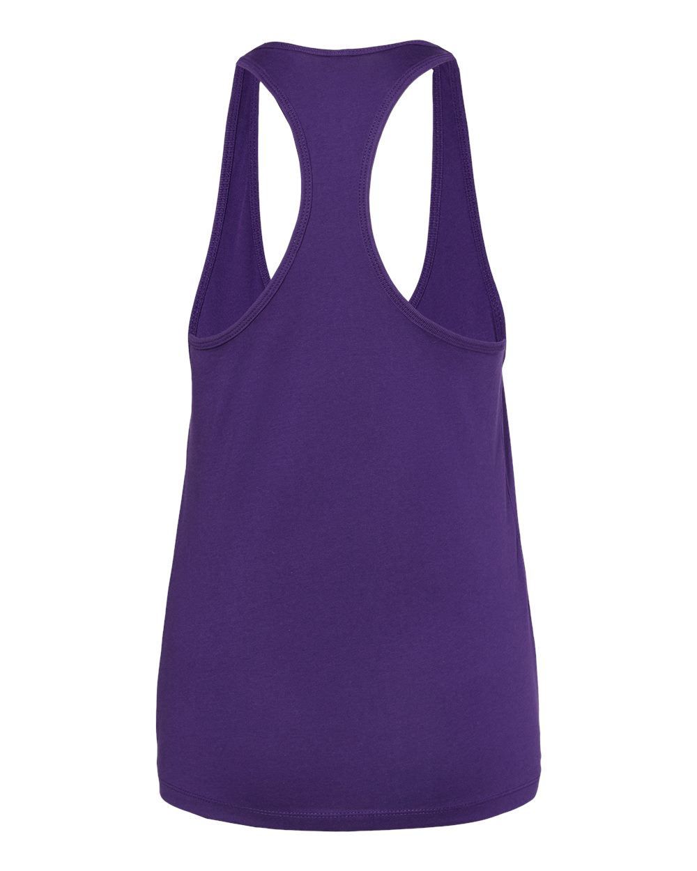Rear View of Team Purple Women&#39;s Jersey Racerback Tank - 6008
