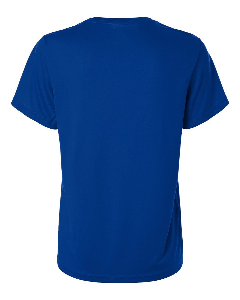 Rear View of Team Royal Blue/ White Women's Pregame T-Shirt - AT102 plain