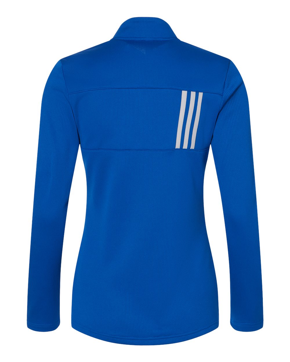 Front View of Team Royal/ Grey Two Women's 3-Stripes Double Knit Full-Zip - A483