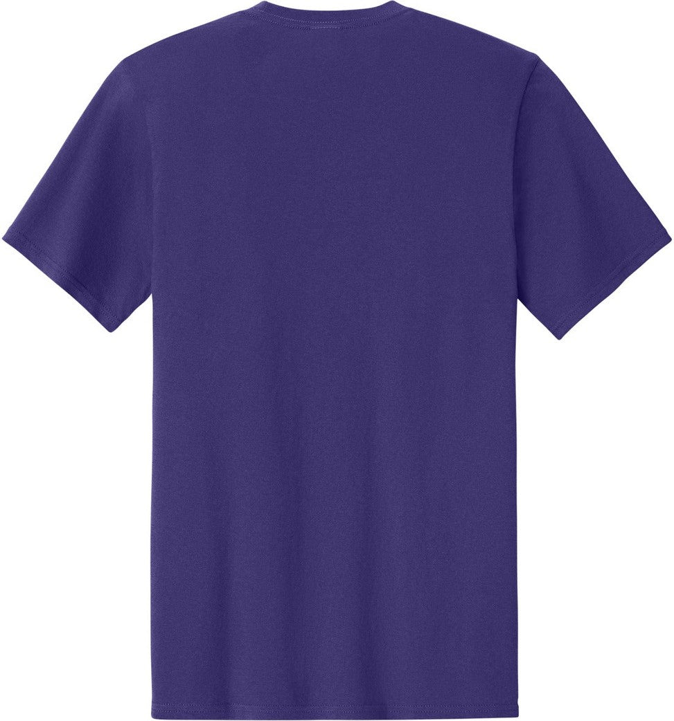 Front View of TeamPurple Port & Co Easy Cotton Tee PC43