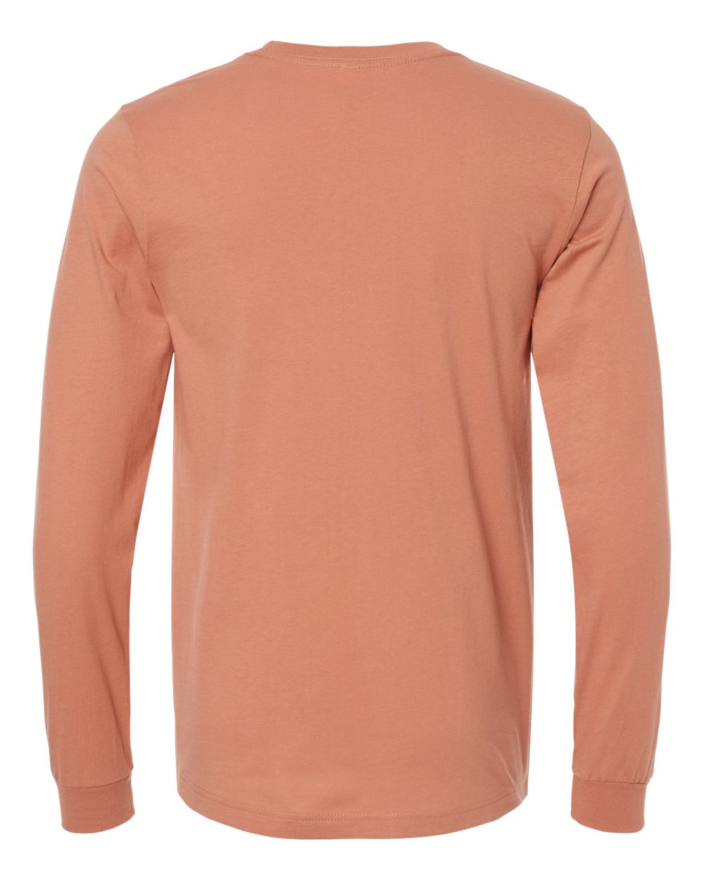 Front View of Terracotta Jersey Long Sleeve Tee - 3501