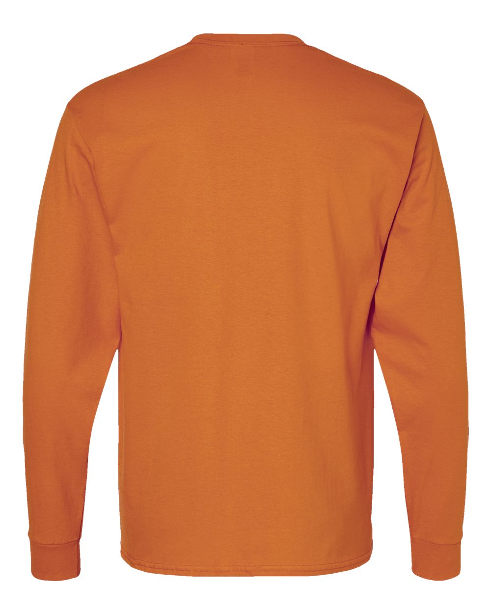 Rear View of Texas Orange Essential-T Long Sleeve T-Shirt - 5286