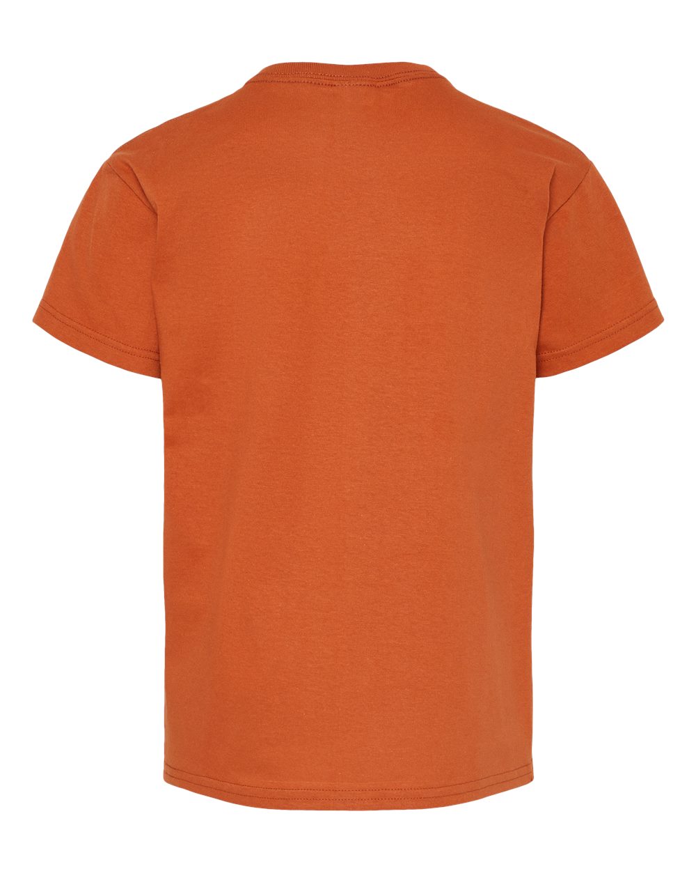 Rear View of Texas Orange Essential-T Youth T-Shirt - 5480