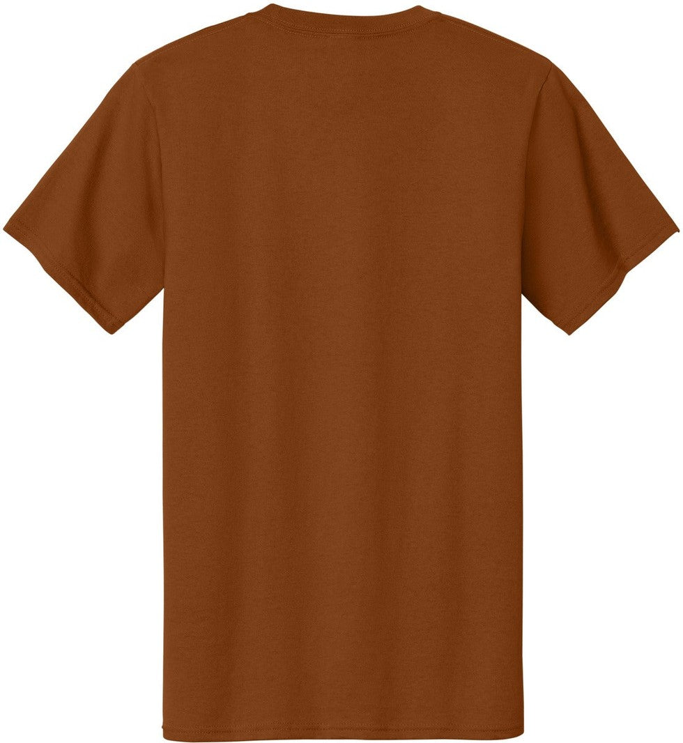 Front View of Texas Orange Port & Co Tall Essential Tee. PC61T