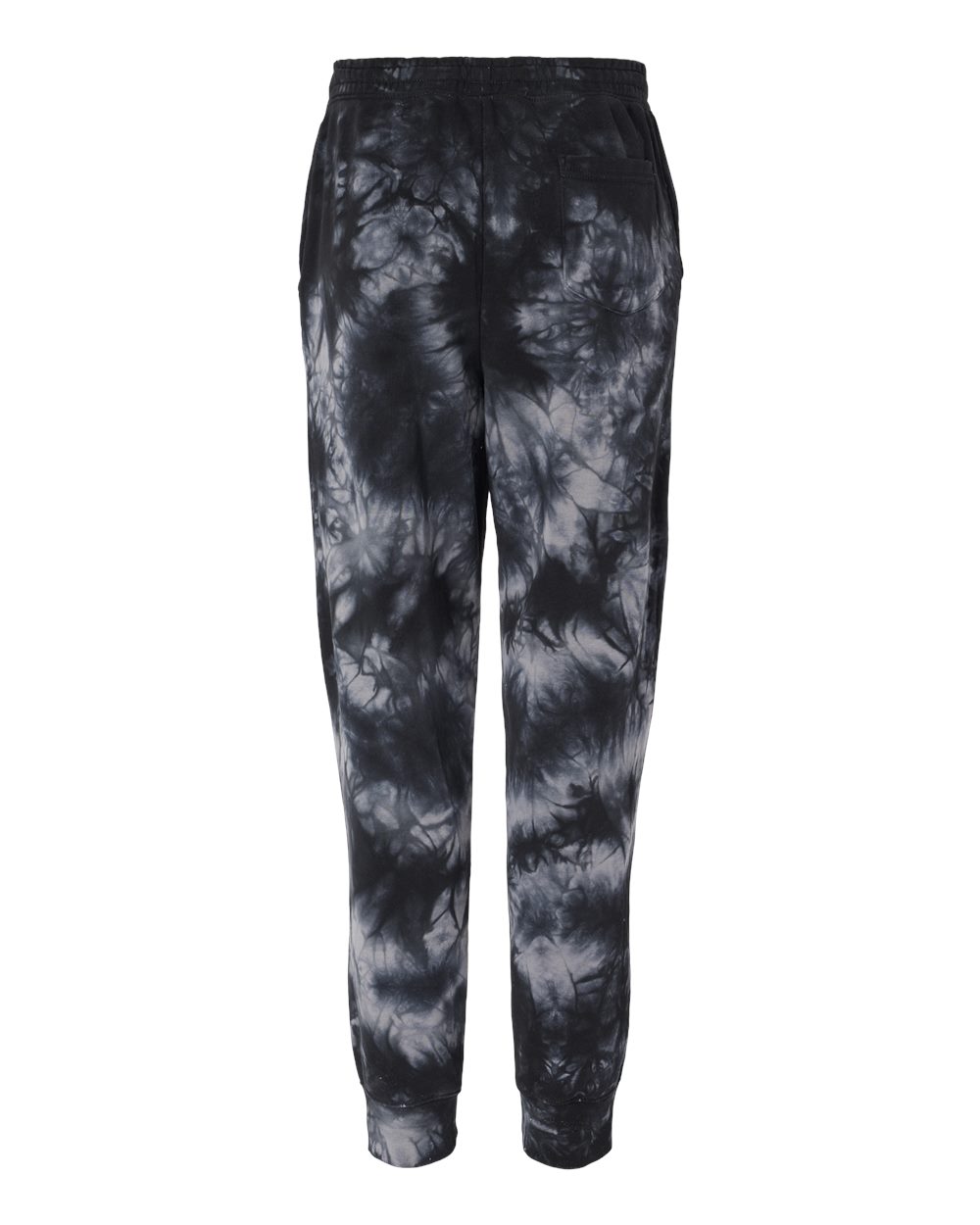 Front View of Tie Dye Black Tie-Dyed Fleece Pants - PRM50PTTD
