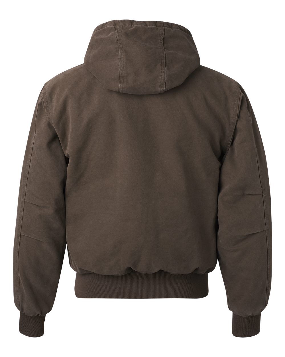 Front View of Tobacco Cheyenne Boulder Cloth™ Hooded Jacket with Tricot Quilt Lining - 5020