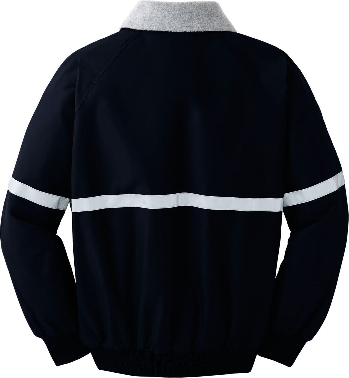 Front View of Tr Ny/Gry/Refl Port Authority Challenger Jacket with Reflective Taping J754R