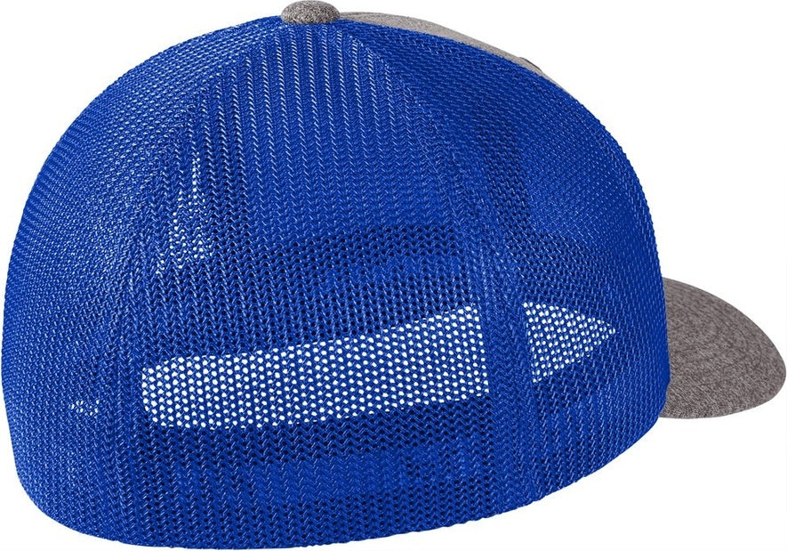 Tr Royal/Gy He Port Authority Flexfit Melange Mesh Back Trucker Cap C302