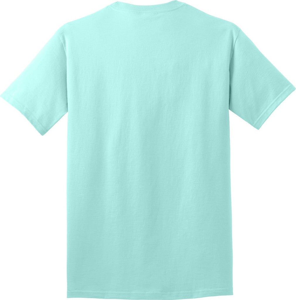Front View of TrCeladon Port & Co Core Cotton Tee. PC54