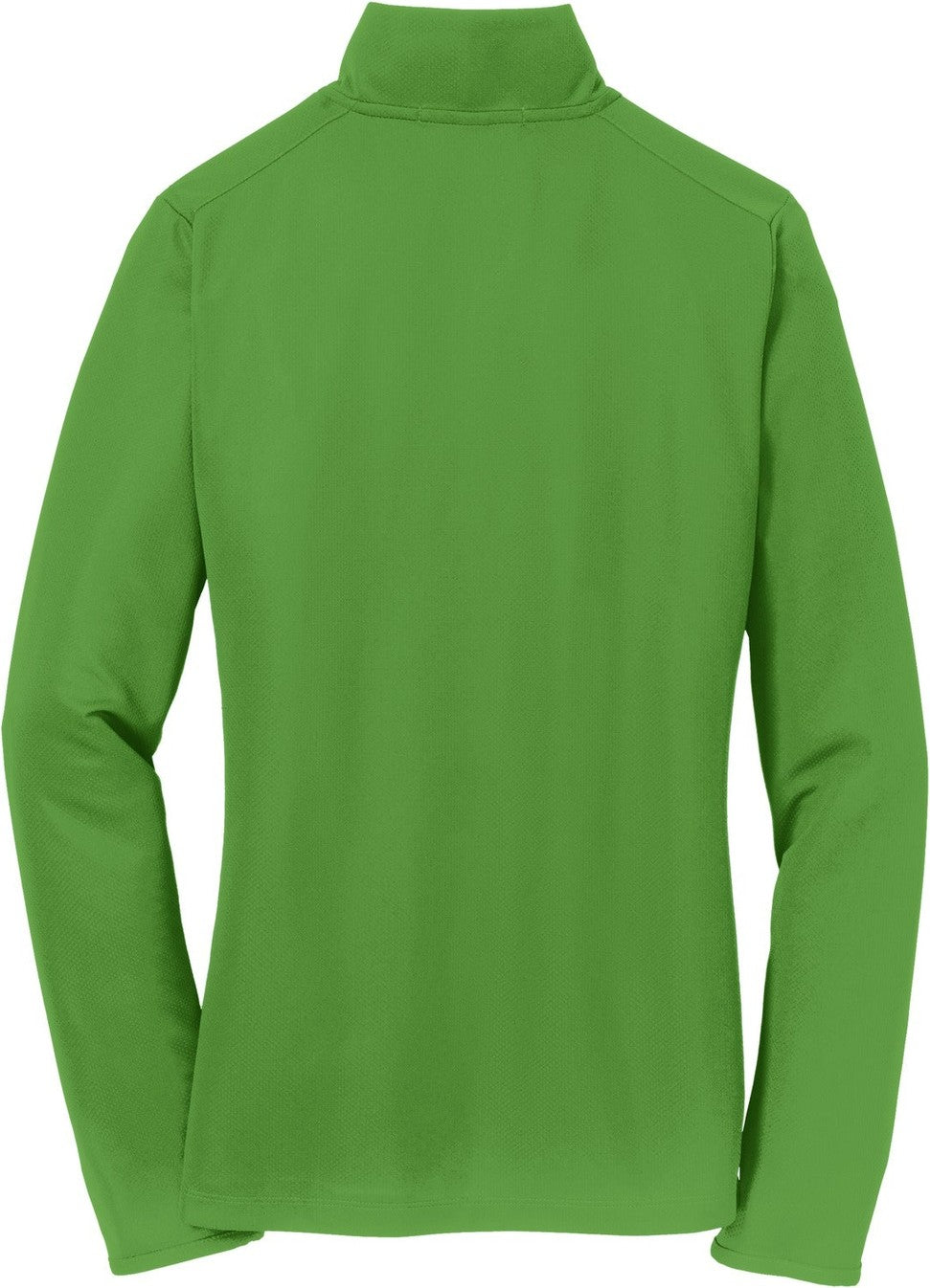 Front View of Treetop Green Port Authority Women's Pinpoint Mesh 1/2-Zip . L806