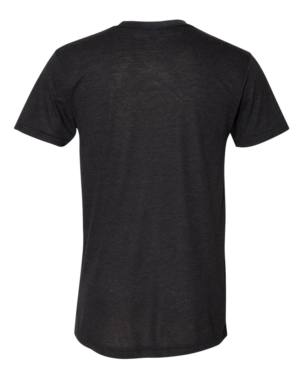 Rear View of Tri-Black Triblend Track Tee - TR401