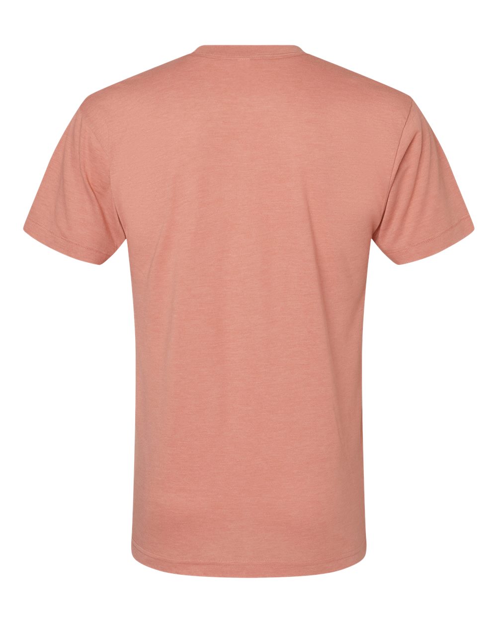 Rear View of Tri-Coral Triblend Track Tee - TR401