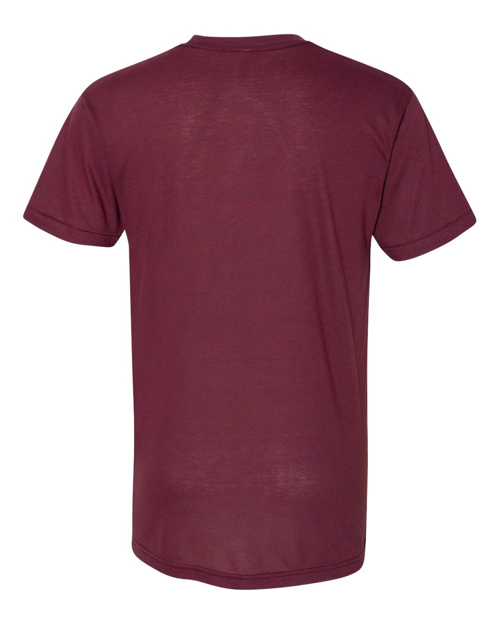 Front View of Tri-Cranberry USA-Made Triblend Track Tee - TR401USA